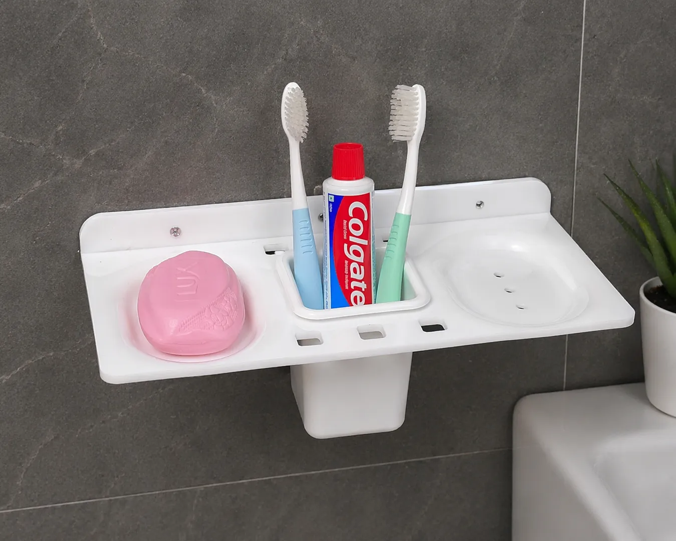 Acrylic 3 in 1 Soap Dish