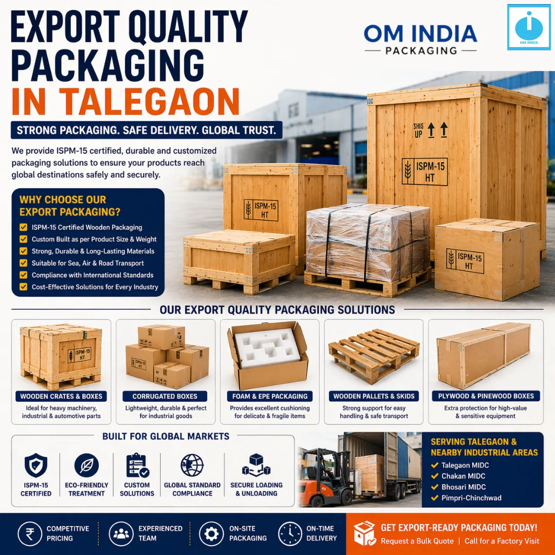 Export Quality Packaging in Talegaon – Trusted Industrial Solutions by Om India Packaging
