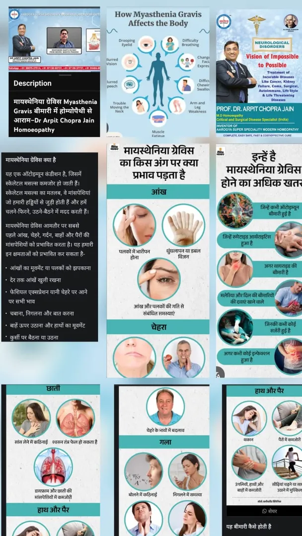 मायस्थेनिया ग्रेविस Myasthenia Gravis बीमारी में होम्योपैथी से आराम–by Added Dr Arpit Chopra Jain Aa...