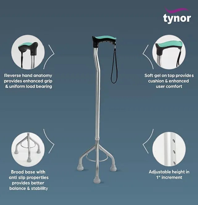 Tynor High Base Tripod Walking Sticks Available in Kalwa West Thane