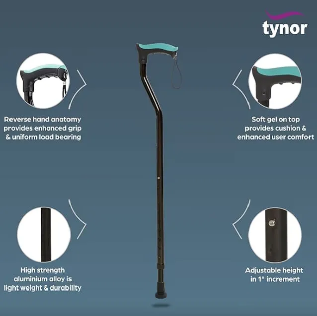 Tynor Back Single Walking Sticks Available in Near CSM Hospital Kalwa West Thane