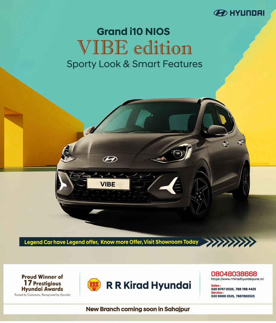 Style meets sophistication in the new Grand i10 NIOS Car Vibe Edition Book at R R Kirad Hyundai Pune