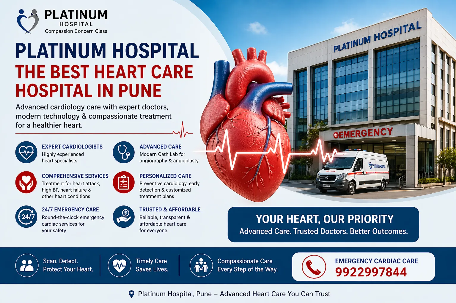 Platinum Hospital is the best heart care hospital in Pune.
Platinum Hospital is one of the best plac...