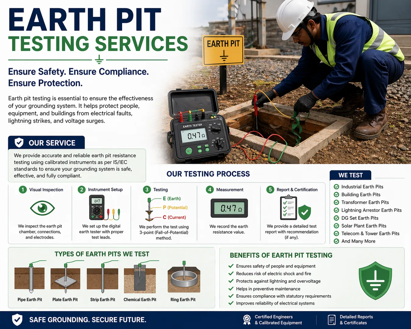 Earth Pit Testing Services in Bangalore – Ensuring Safety and Compliance