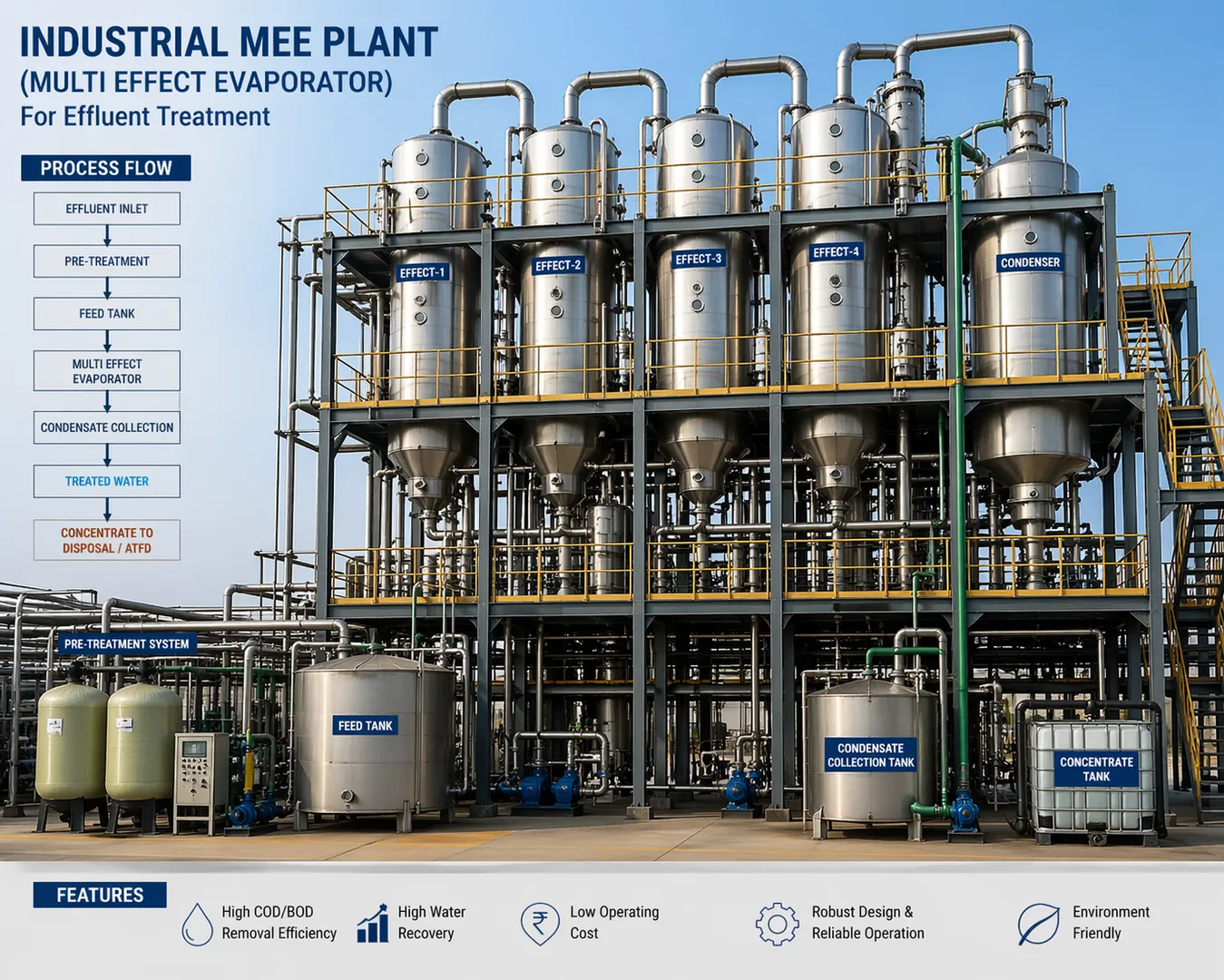 Industrial MEE Plant for Effluent Treatment in Vadodara for Consistent Wastewater Management