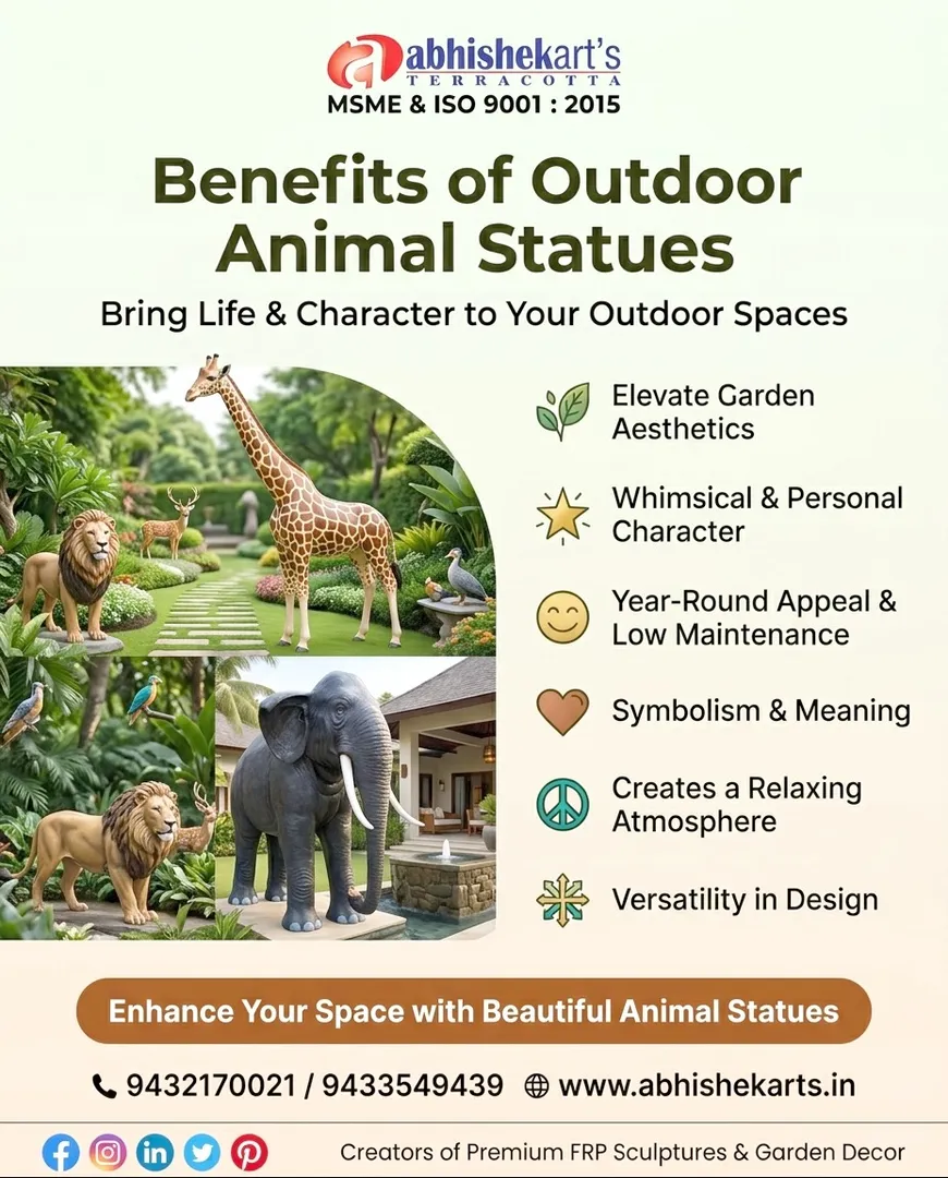 India's Trusted FRP Outdoor Animal Statues Manufacturer — Beautiful, Durable & Fully Customisable