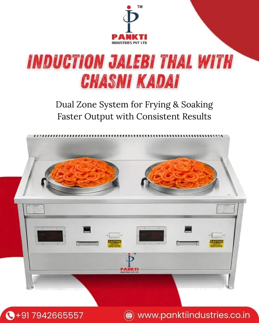 Induction Jalebi Thal with Chasni Kadai Manufacturer in India.