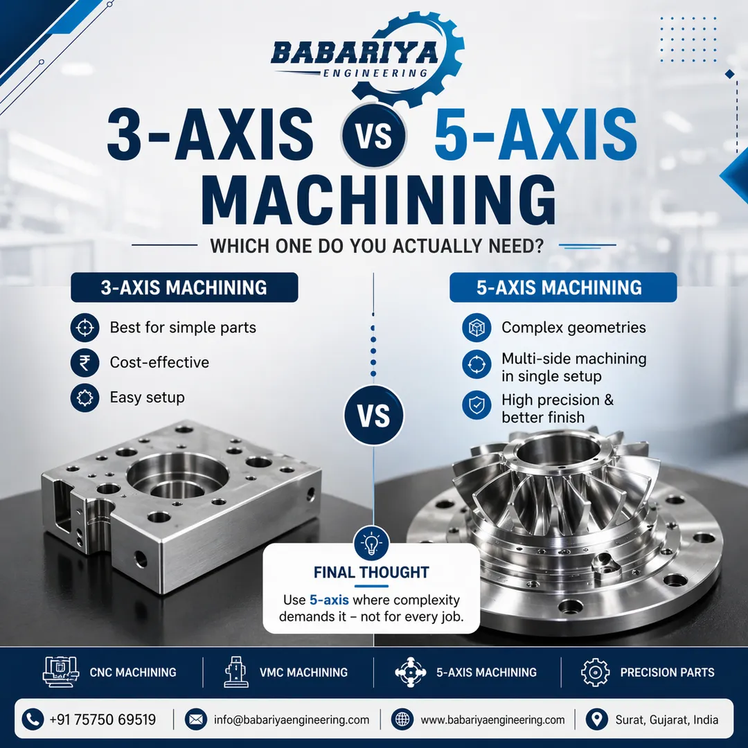 3-Axis vs 5-Axis Machining – Which One is Right for Your Job?