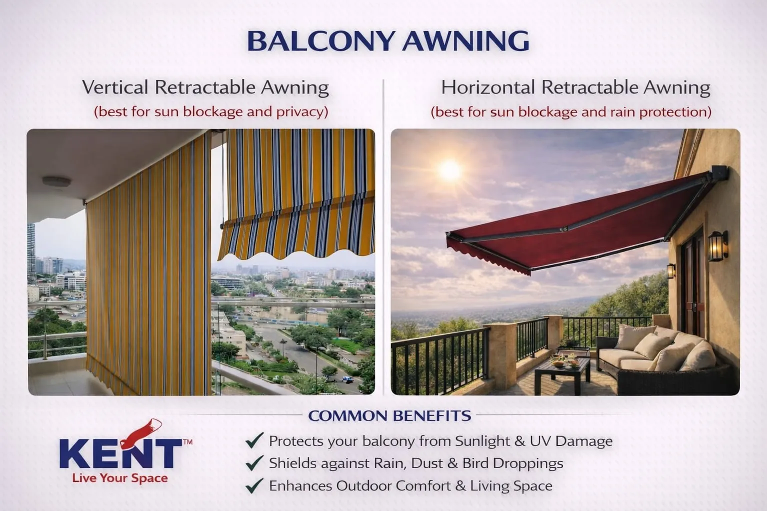 Balcony Awning Manufacturer in Delhi