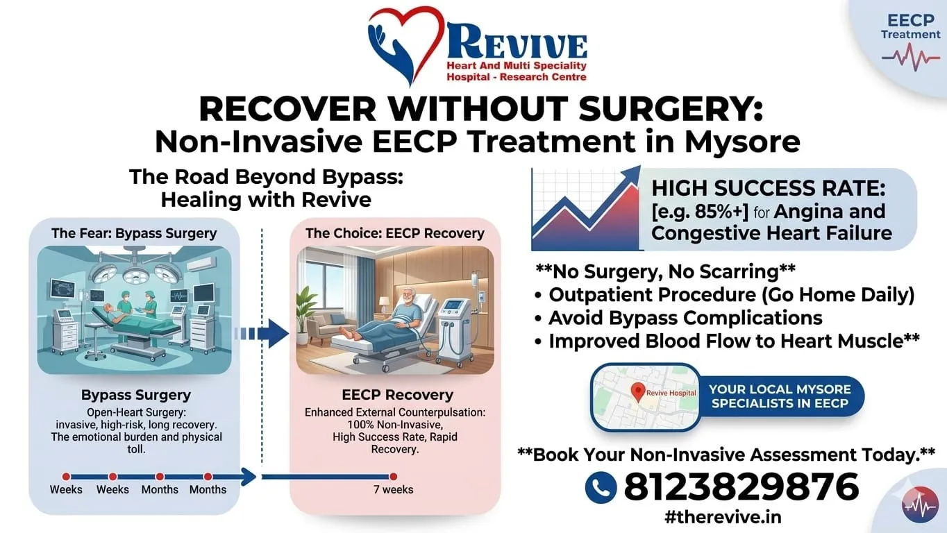 Non-Surgical Heart Treatment in Mysore | EECP Therapy for Angina & Heart Failure | Revive Hospital
