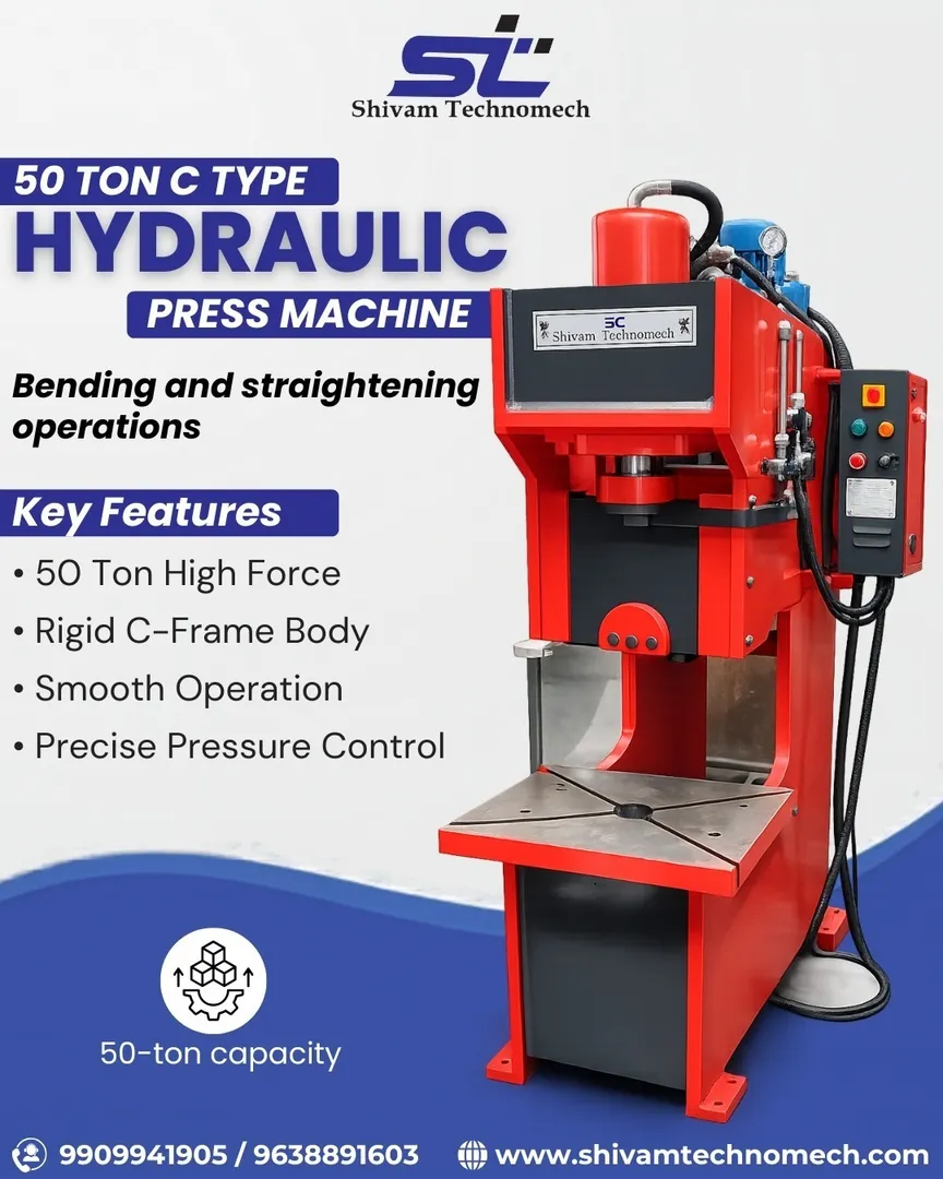 50 Ton C Type Hydraulic Press Machine Manufacturer in India