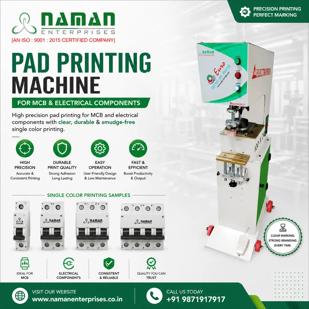 Get perfect and durable prints on MCBs with our Pad Printing Machine