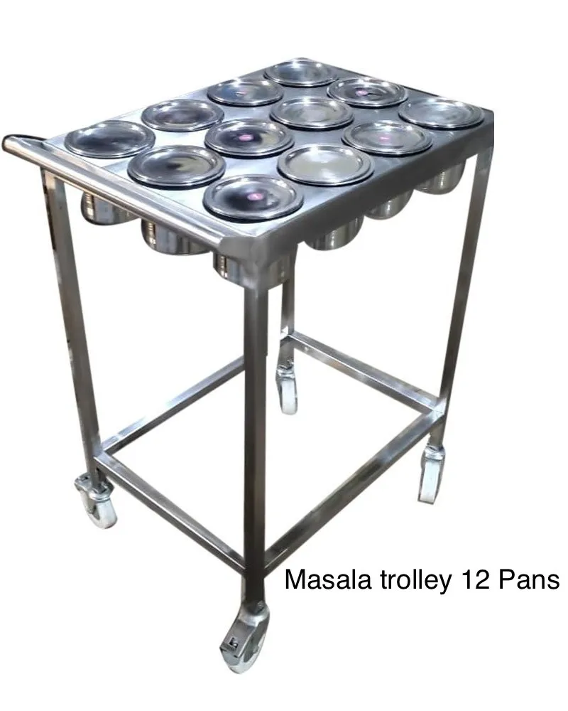 Masala Trolley Manufacturer in Chandigarh for Faster Cooking Flow and Organized Ingredient Access