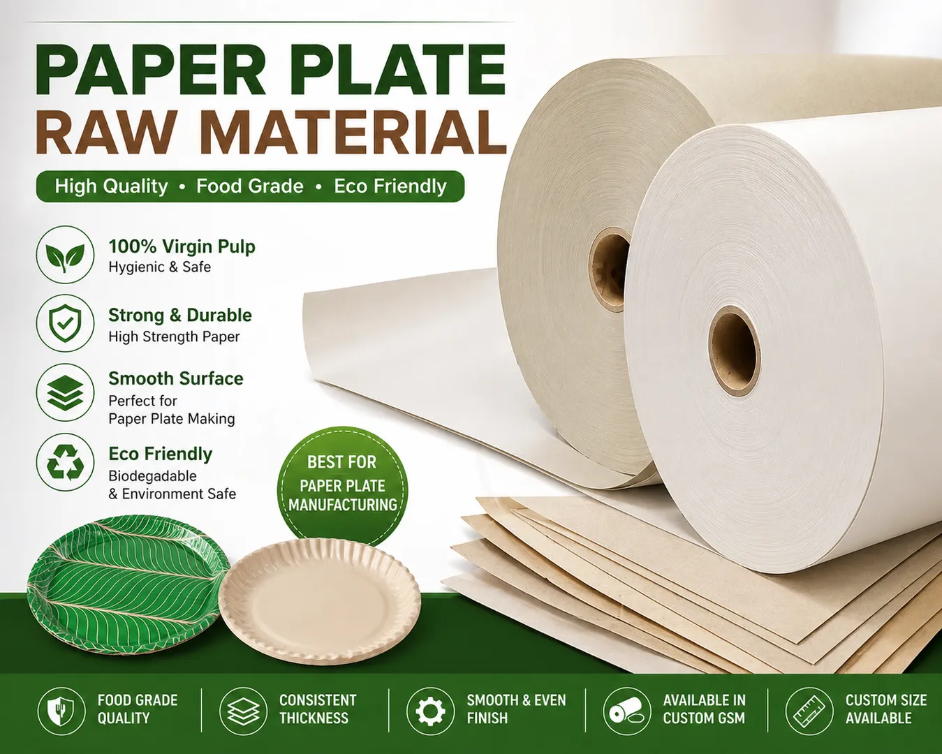 Paper Plate Raw Material Supplier in Dhule – Ensuring Consistent Production Quality