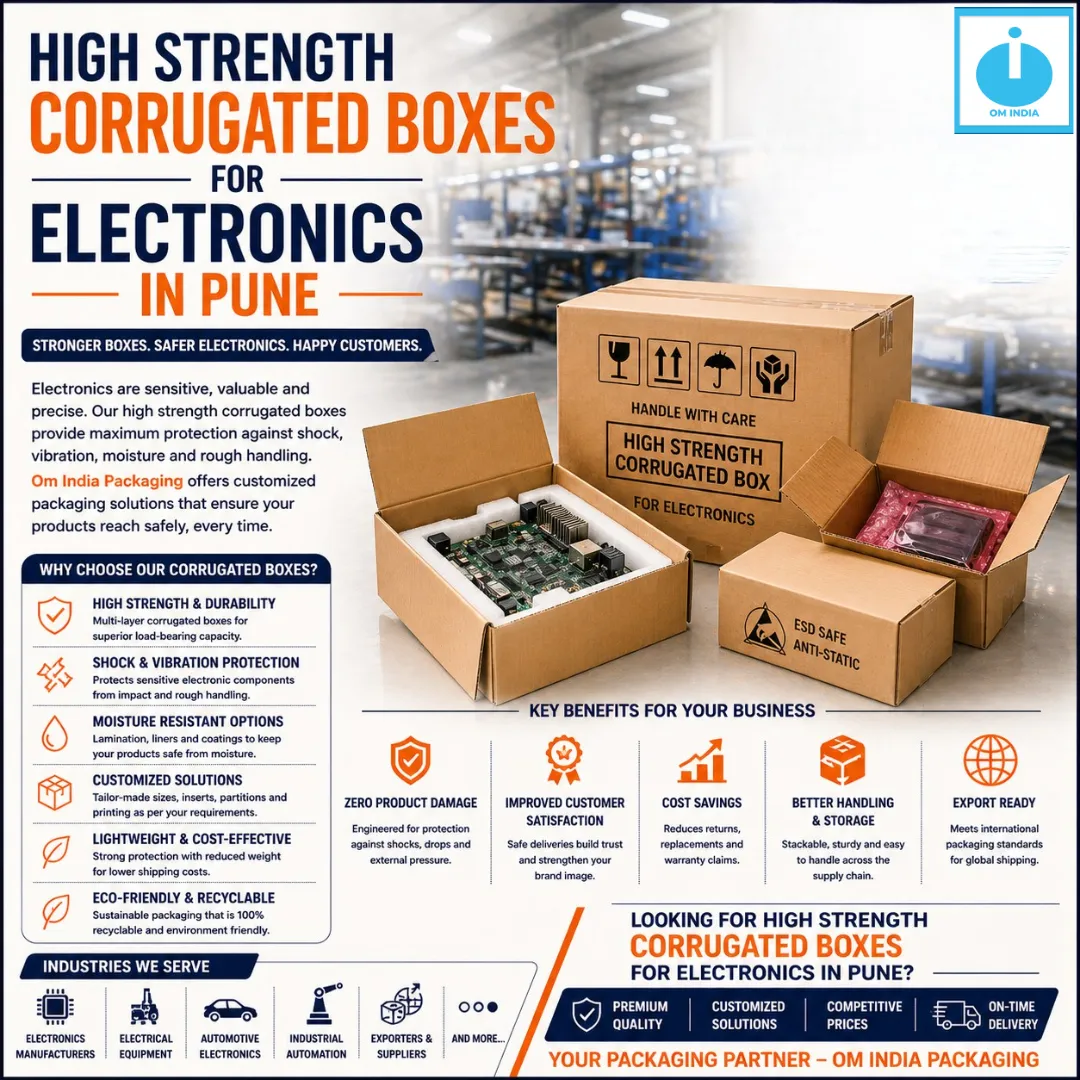 High Strength Corrugated Boxes for Electronics in Pune