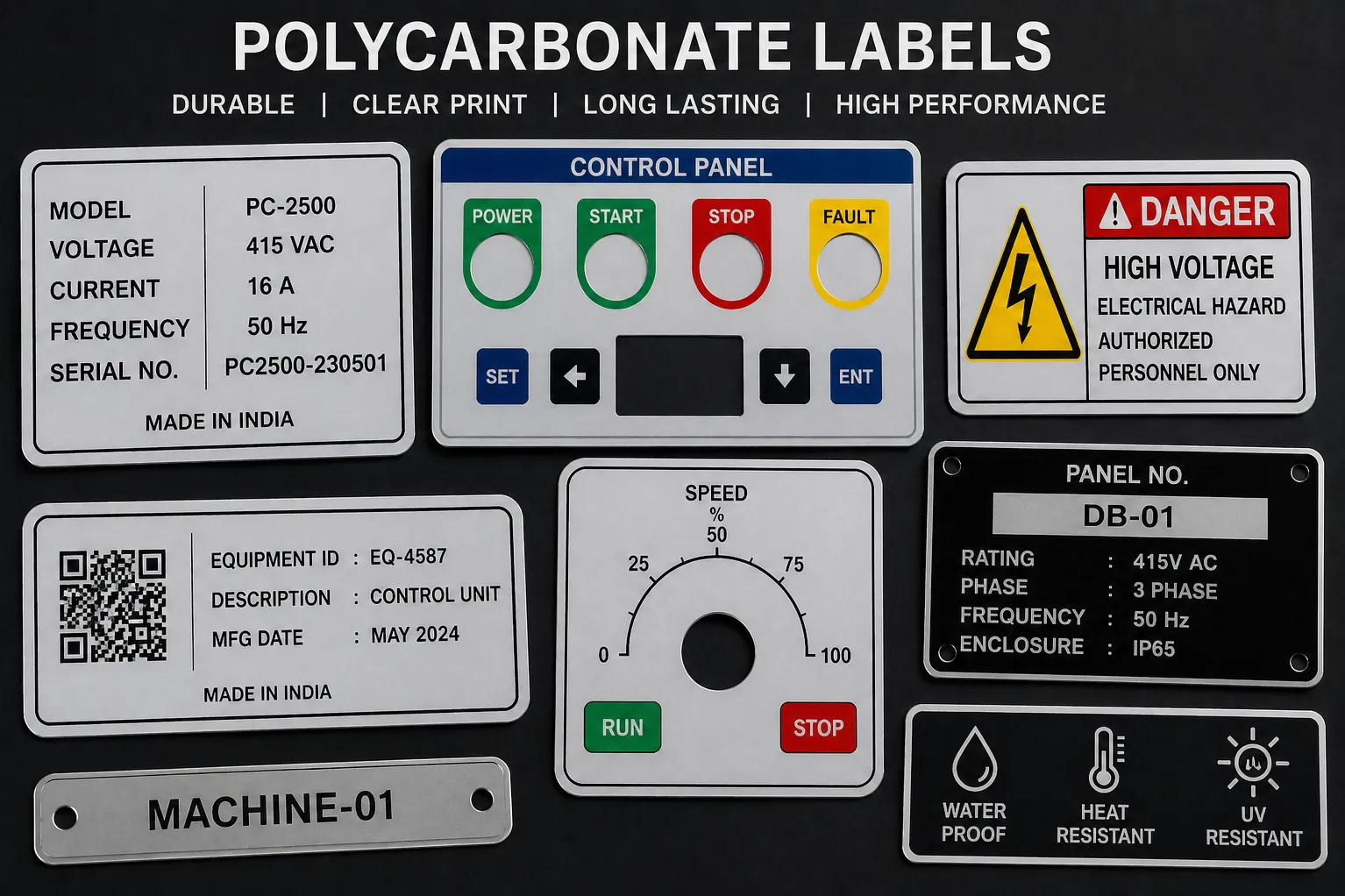 Polycarbonate Labels Manufacturer in Pune