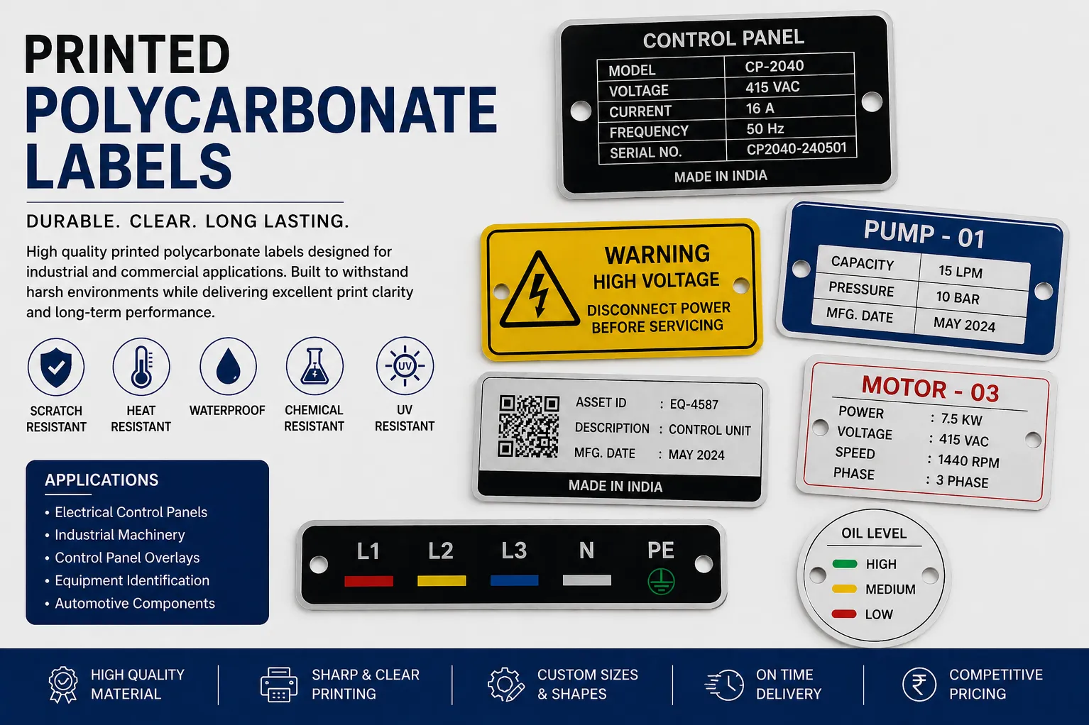 printed Polycarbonate Labels in Chakan MIDC