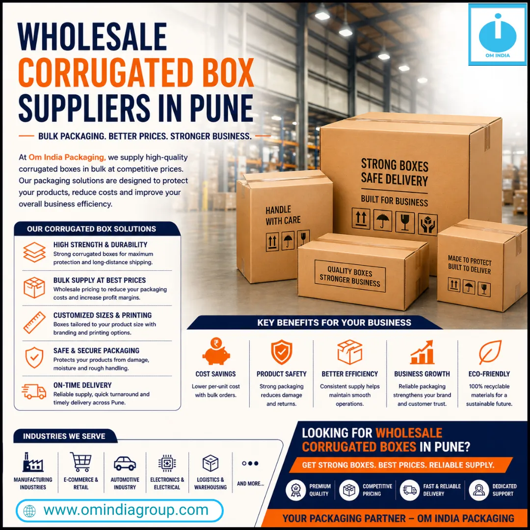 Wholesale Corrugated Box Suppliers in Pune | Bulk Packaging Solutions by Om India Packaging