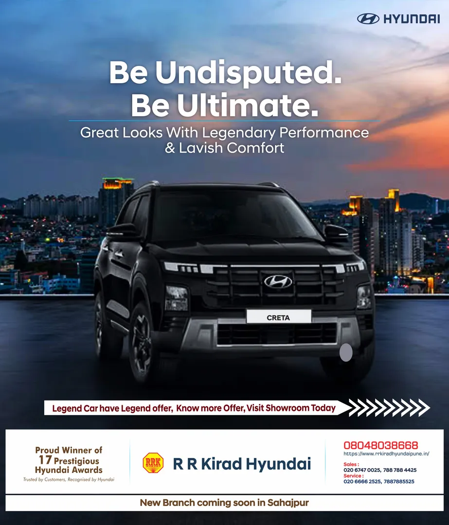 Power up every adventure with Hyundai CRETAβs quad beam LED headlamps at R R Kirad Hyundai, Manjari
