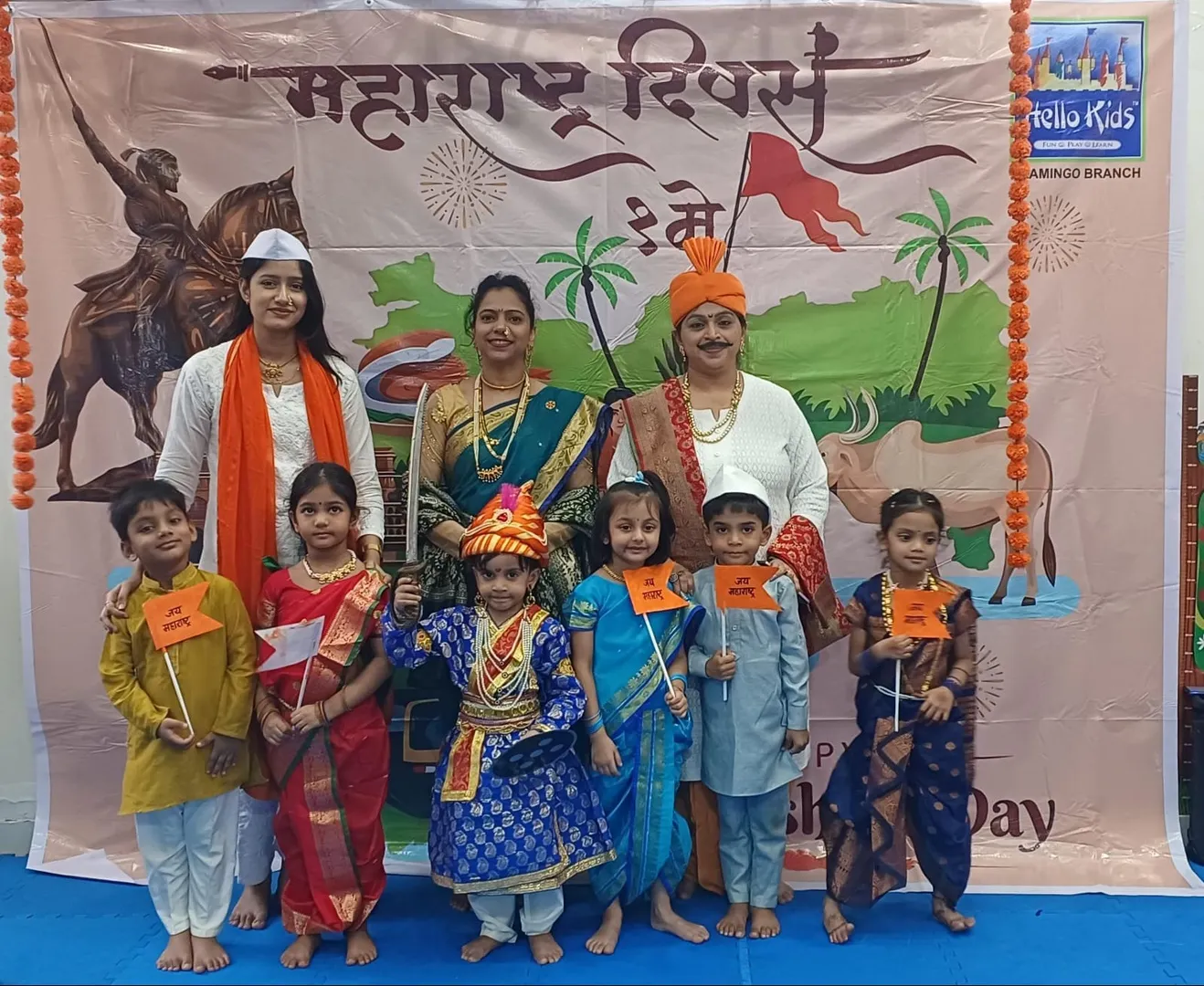 Maharashtra Day Celebration at Hello Kids Flamingo Preschool