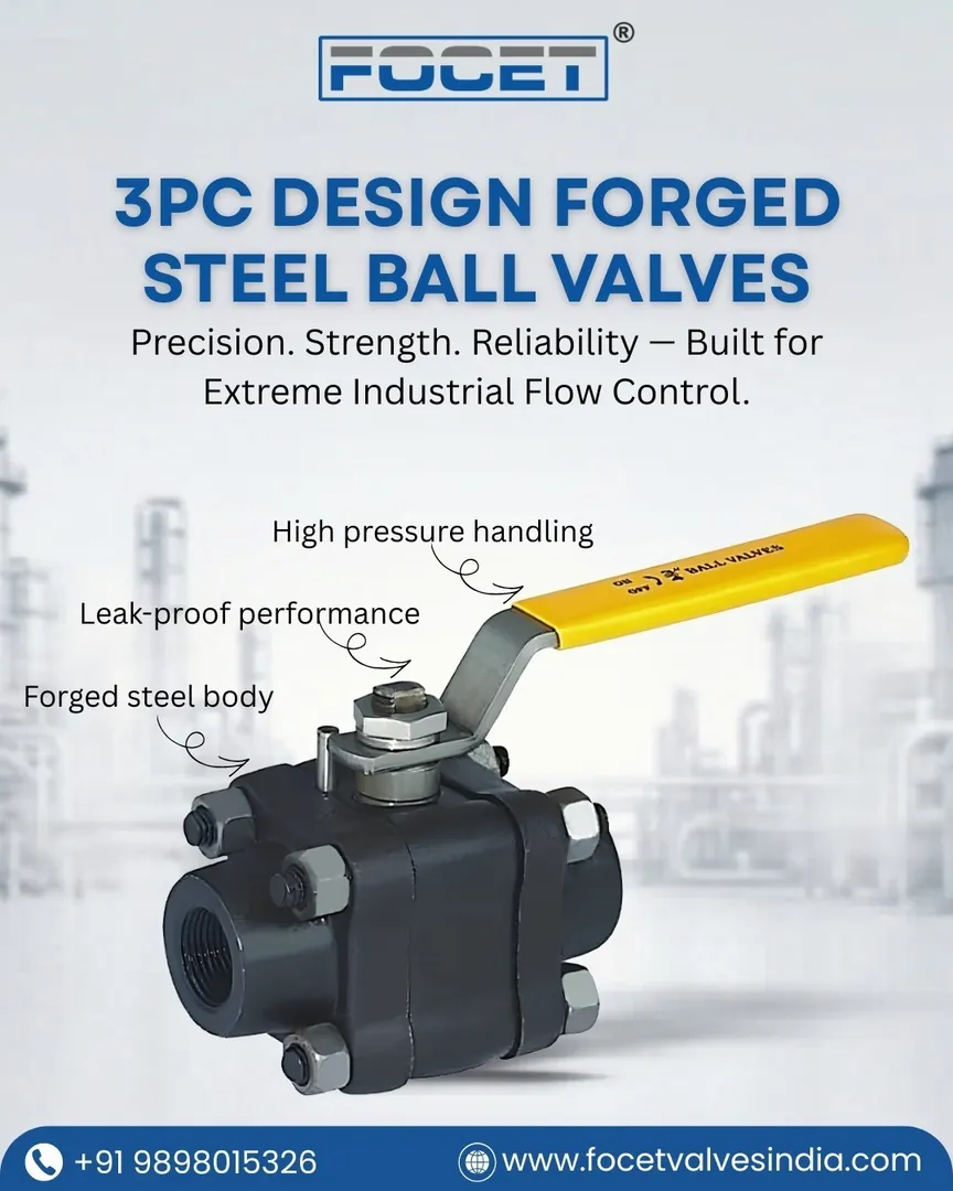 3PC Design Forged Steel Ball Valves Manufacturer for Strong & Leak-Proof Performance