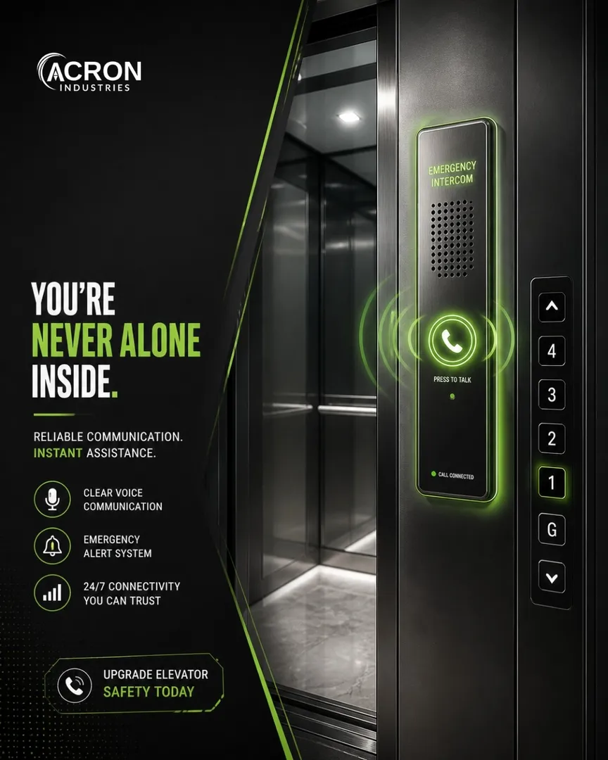 Even in unexpected moments, you’re always connected.
Our elevator intercom systems ensure instant co...