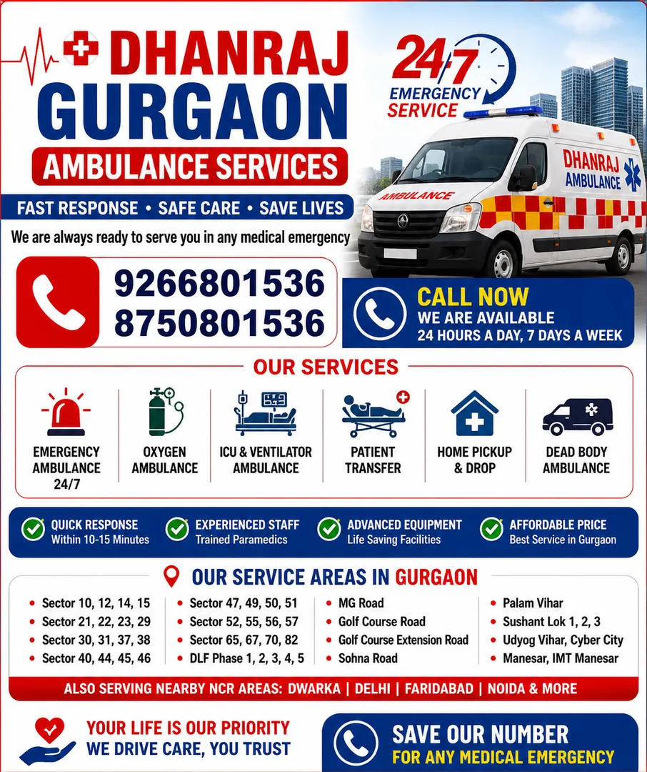 Gurgaon Ambulance Services 24/7