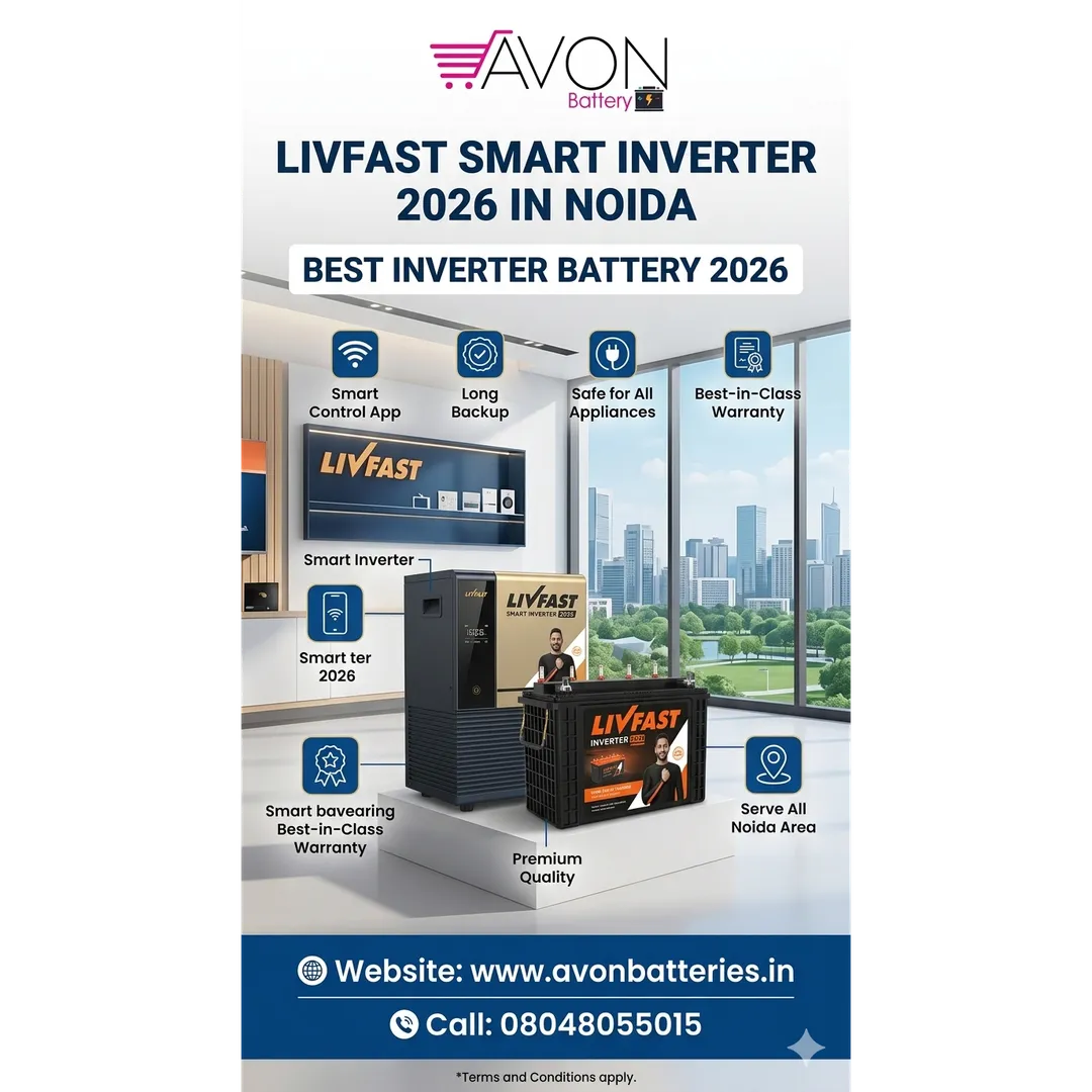 Livfast Smart Inverter 2026 in Noida | Best Inverter Battery 2026 | Avon Battery