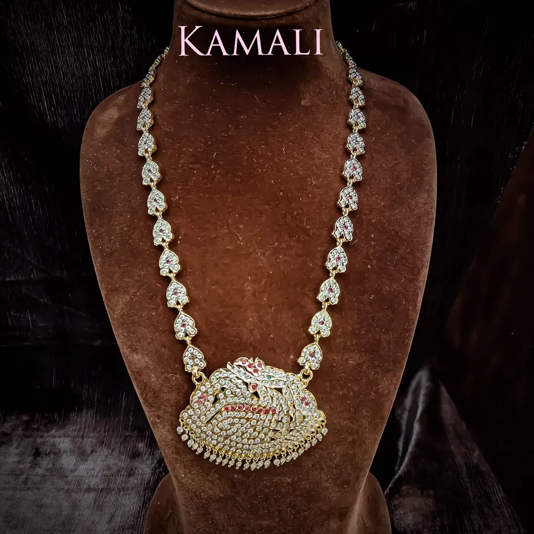 Impon Kal Haram
Vella Kal Haram
Artificial Gold Plated Impon Jewellery
For full image follow us o...