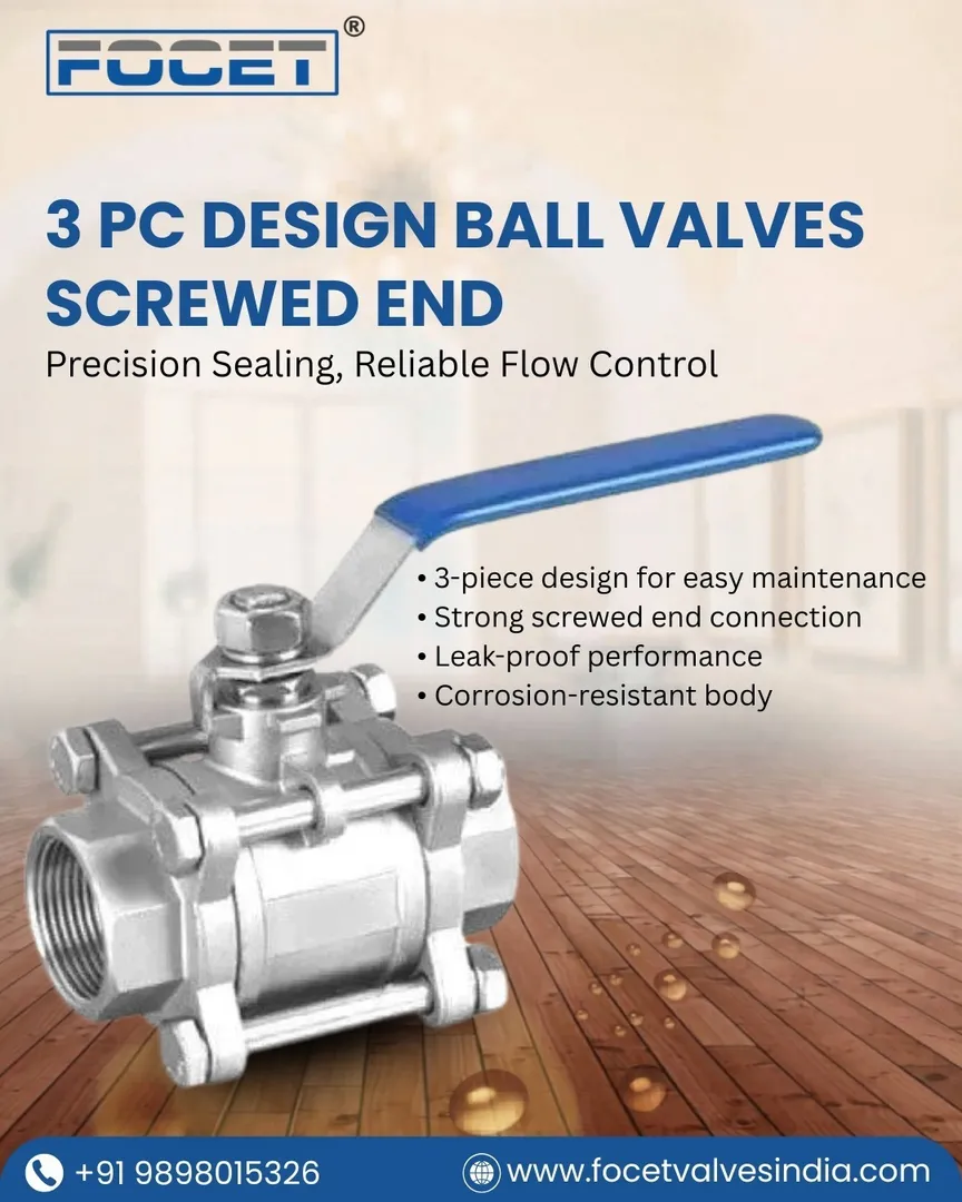 Zero Leaks. Zero Worries. – 3 PC Design Ball Valve Screwed End That Your Pipeline Always Deserved