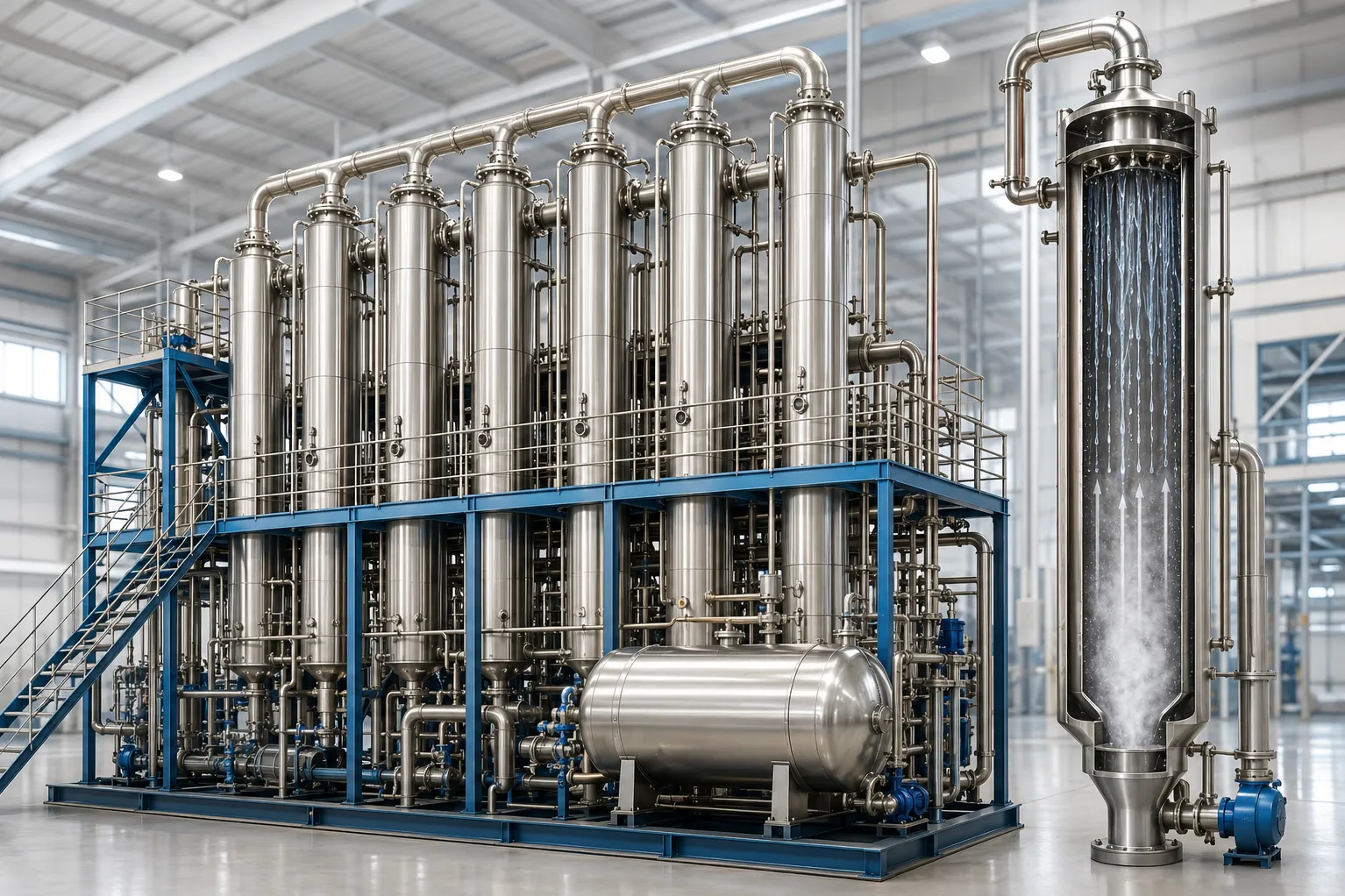 Falling Film Evaporator for Large Scale Processing in Vadodara for High Throughput Efficiency