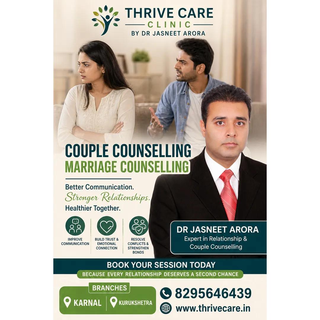 Sexologist in Kurukshetra Thrive Care Arora Dawakhana Couple Counselling