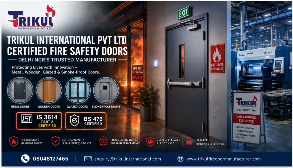 Fire Safety Door Manufacturer in Delhi | TRIKUL INTERNATIONAL PVT LTD | Fire Rated Door Supplier