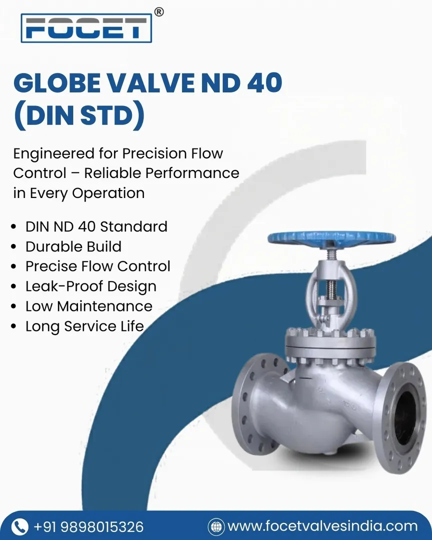 Globe Valve ND 40 Manufacturer in Ahmedabad