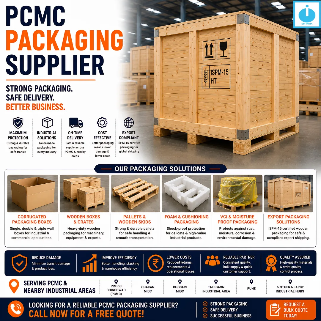 PCMC Packaging Supplier | Reliable Industrial Packaging Solutions by Om India Packaging