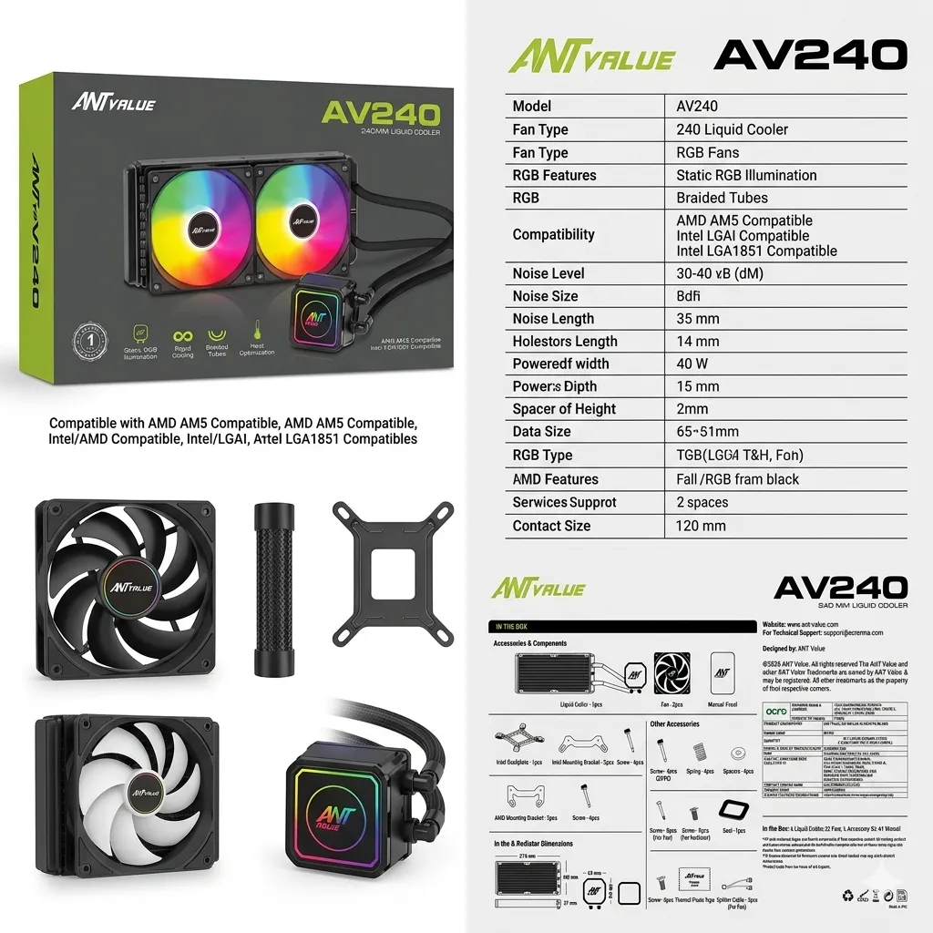 AV240 Liquid Cooler in Nashik | Gaming CPU Liquid Cooler Dealers in Nashik