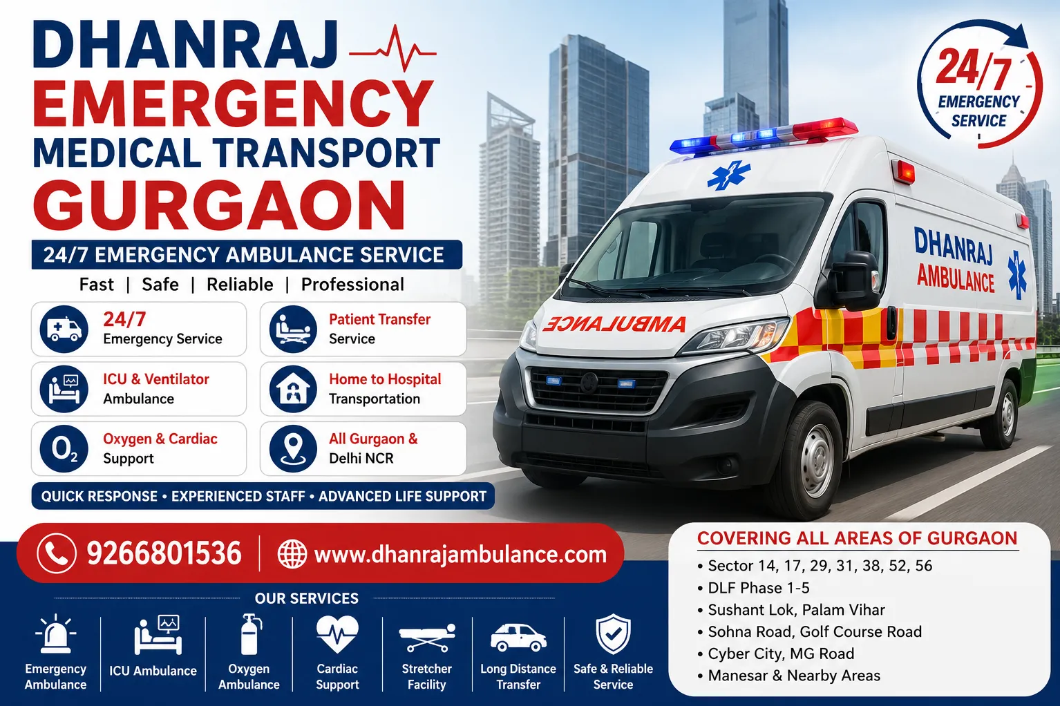 Emergency Medical Transport Gurgaon
