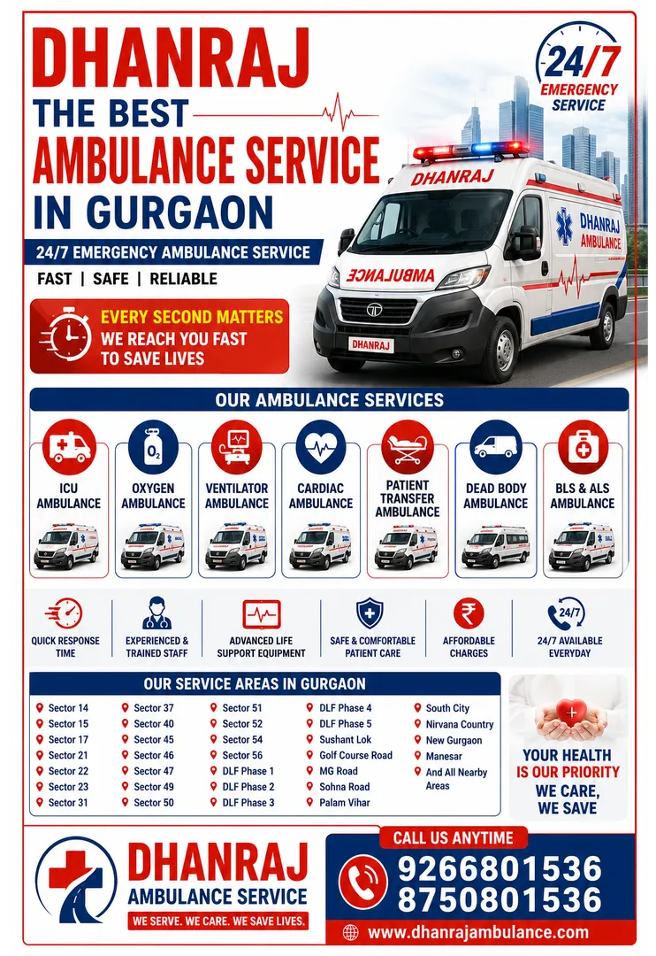 Fast Ambulance Service Gurgaon: Round-the-Clock Emergency Medical Assistance
