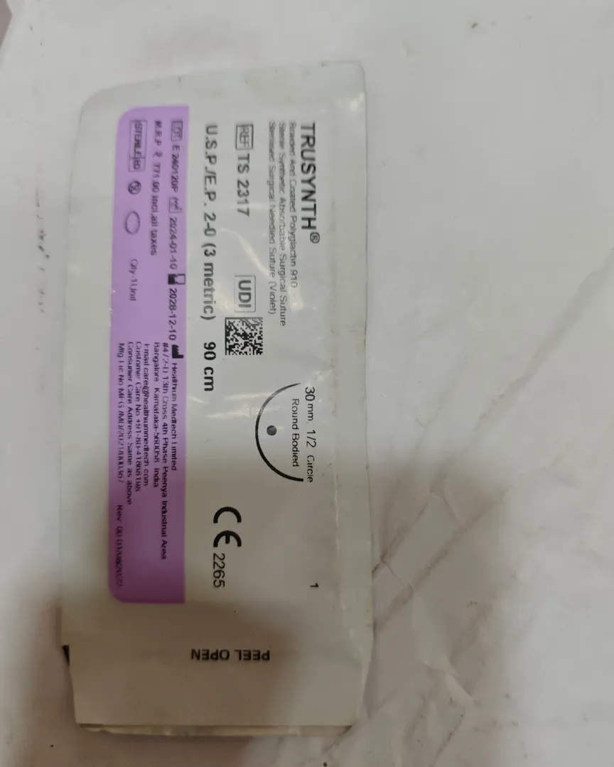 Surgical Suture Trusynth 2.0 Wholesale Rate Available in Kalwa near CSM Hospital