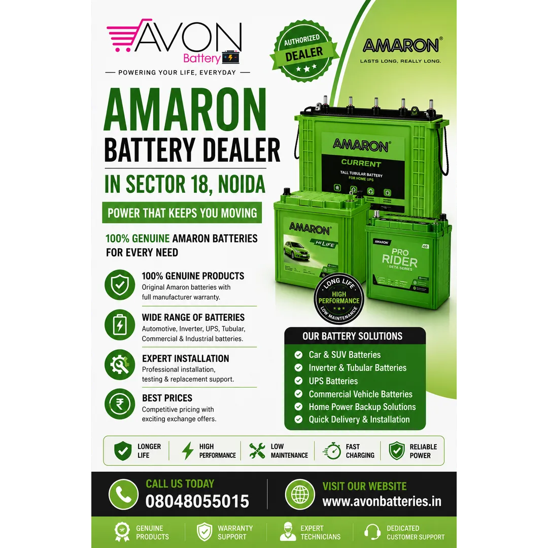 Amaron Battery Dealer in Sector 18 Noida | Genuine Battery Store – AVON BATTERY