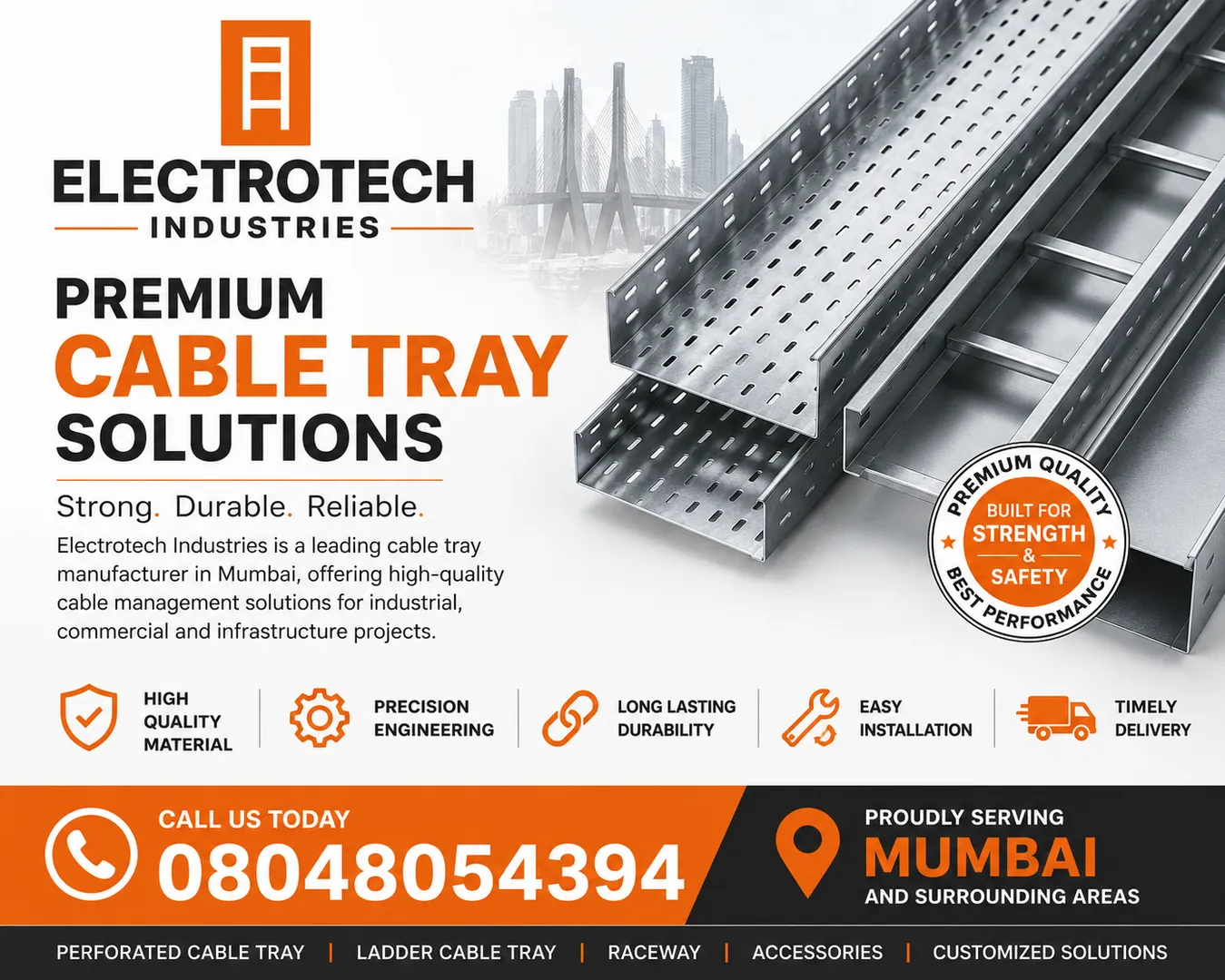 Trusted Cable Tray Manufacturer in Mumbai – Electrotech Industries