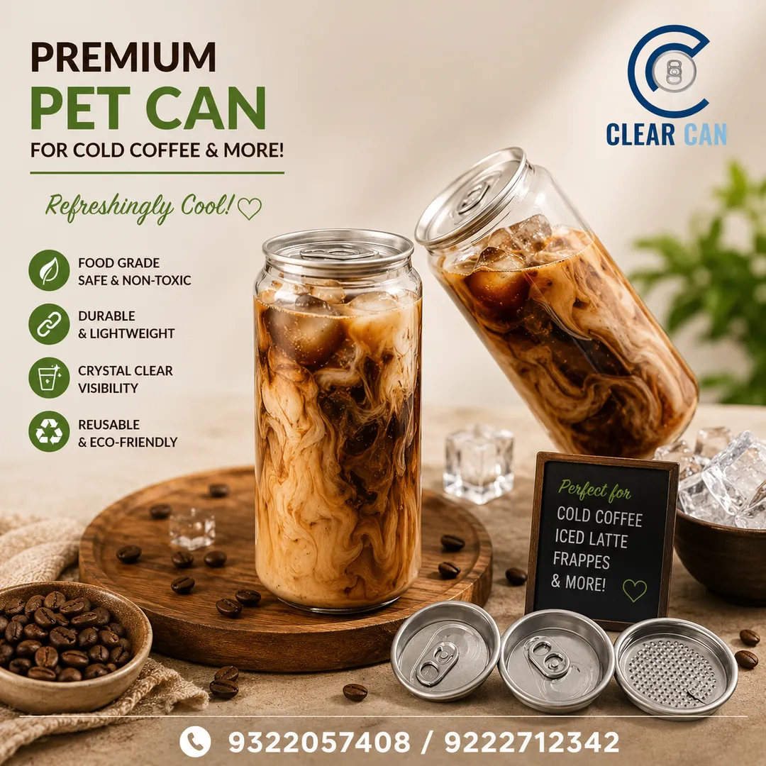 Cold Coffee Unique Packaging in Pet Cans | Bahubali Geoup Pet Can Manufacturer in Navi Mumbai