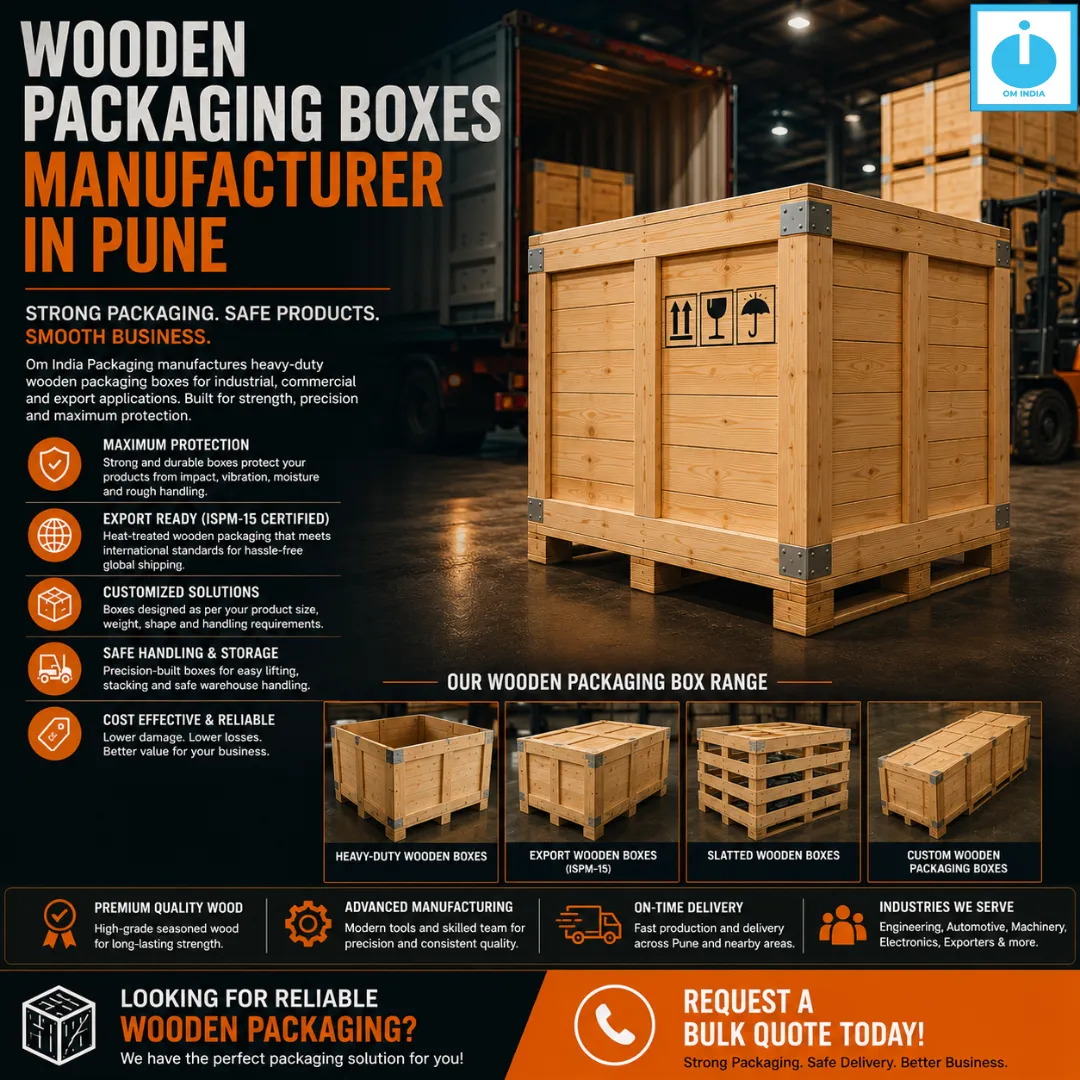 Wooden Packaging Boxes Manufacturer in Pune | Reliable Industrial & Export Packaging Solutions