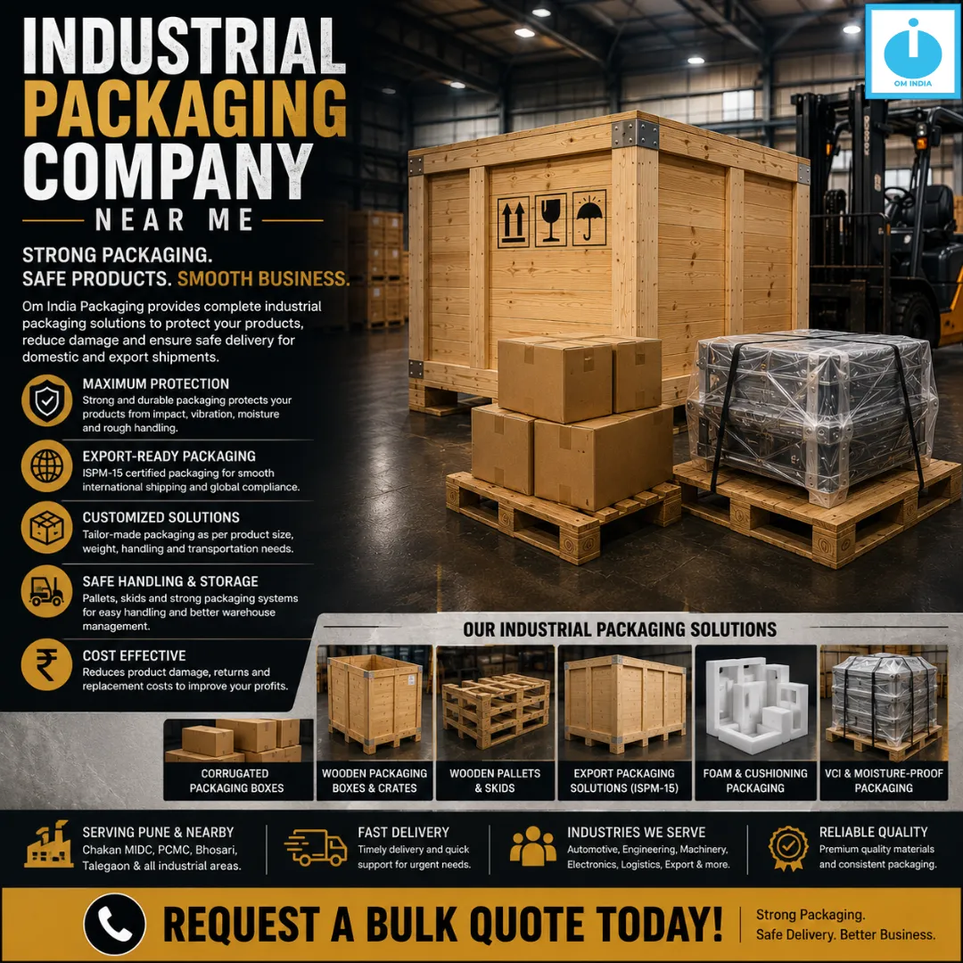 Industrial Packaging Company Near Me | Reliable Industrial & Export Packaging Solutions by Om India