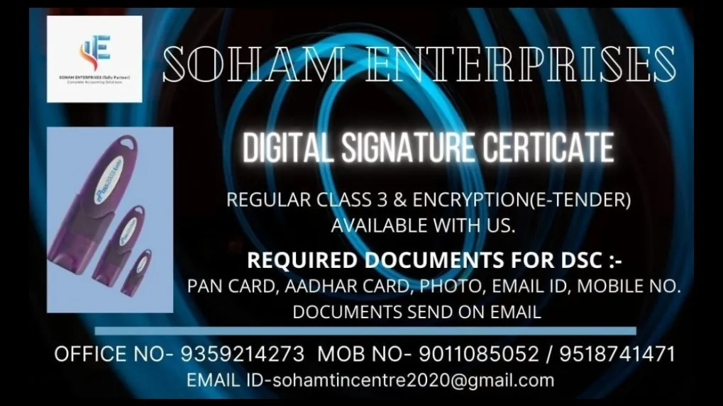 Digital Signature Certificate (DSC) Services in Pune – Soham Enterprises
Looking to get a secure and...