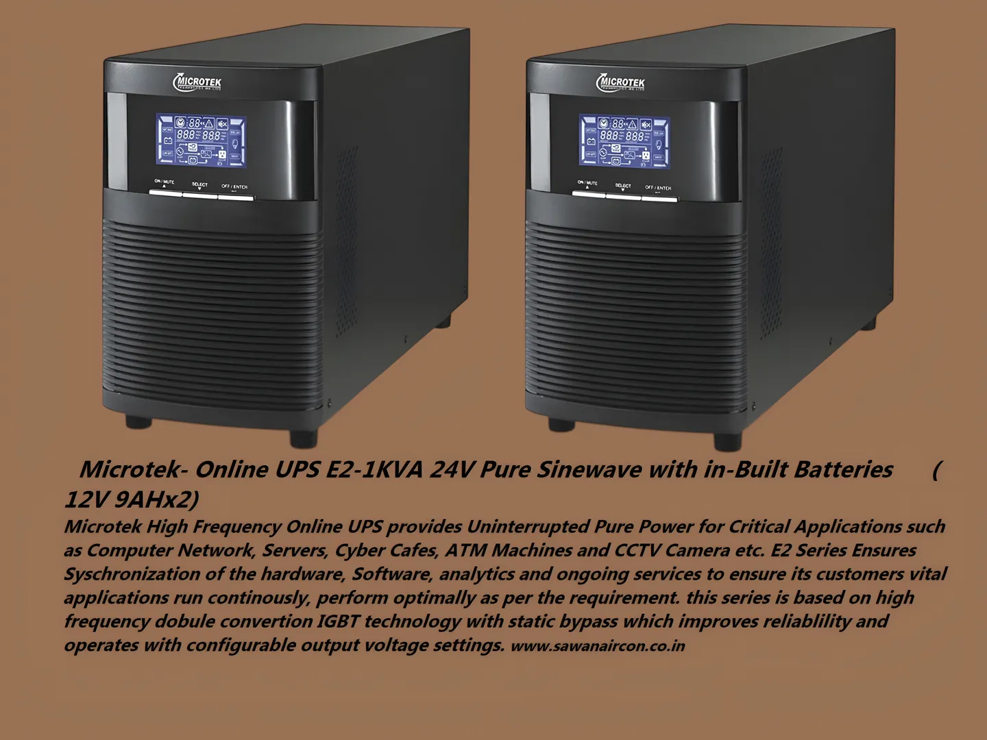 Microtek online UPS 1 KVA/24V IB