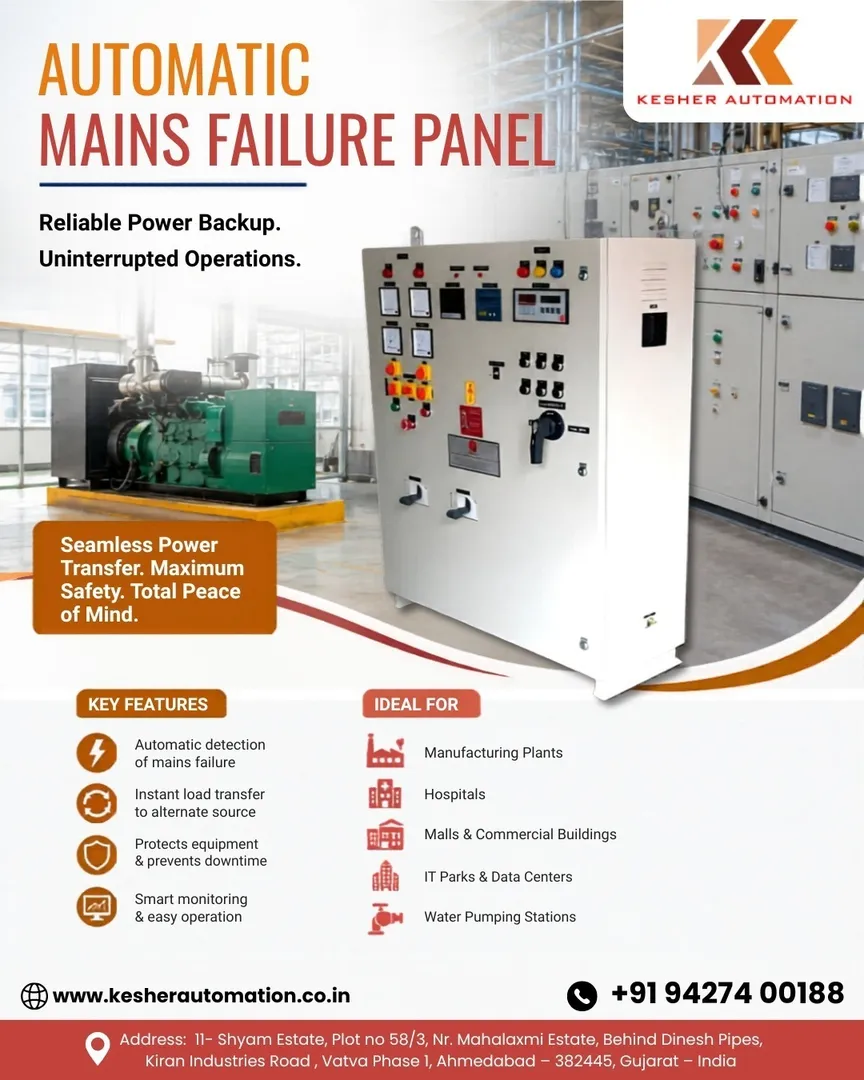 Automatic Mains Failure Panel Manufacturer in India
