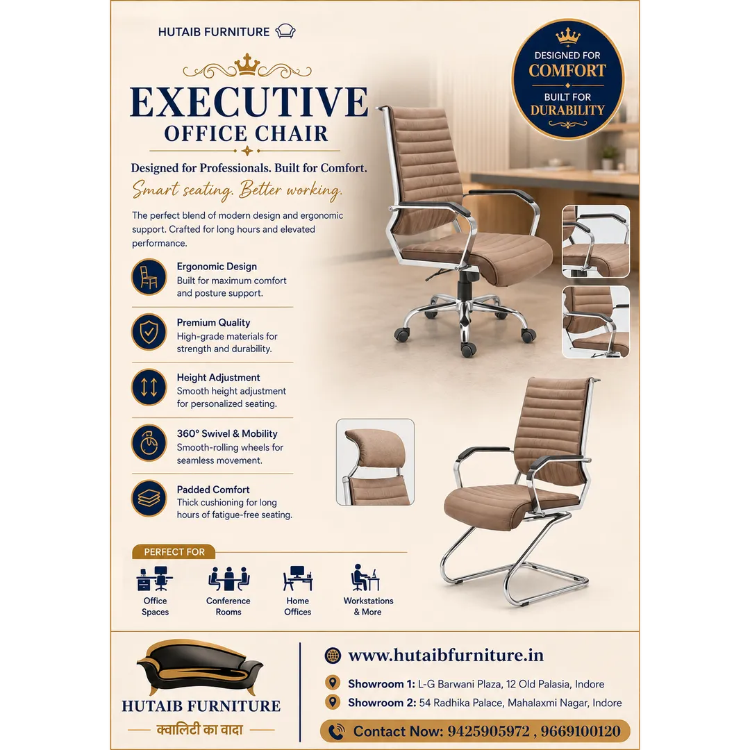Executive Office Chair Store in Indore
Hutaib Furniture Store is a leading executive office chair s...