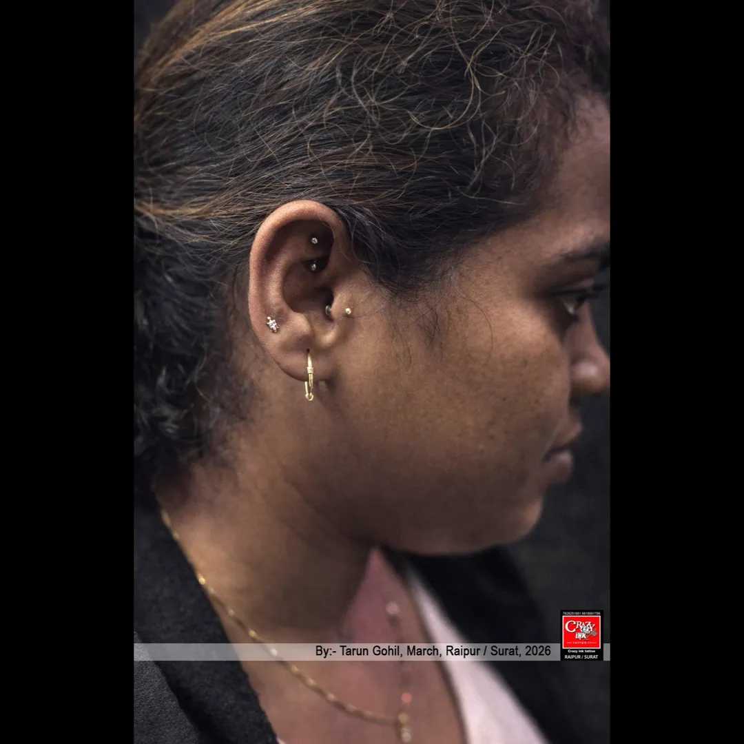 MINIMAL PIERCINGS, MAXIMUM ATTITUDE β¨π€
This curated ear piercing setup is all about balance...