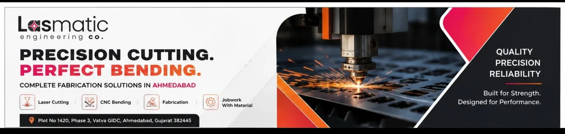 Laser Cutting CNC Bending Fabrication and Jobwork services in Ahmedabad.